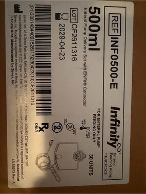 Infinity Enteral Feeding Bag Administration Sets case of 30 … 500ml